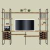 Modelo 3D del mueble de fierro y madera