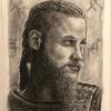 Retrato a carboncillo ragnar lothbrok