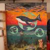 Mural para domo camping Bahía inglesa