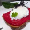 Hummus rosa Pochado