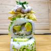 Sushi con topping papas hilo