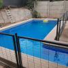 Piscina y reja construida